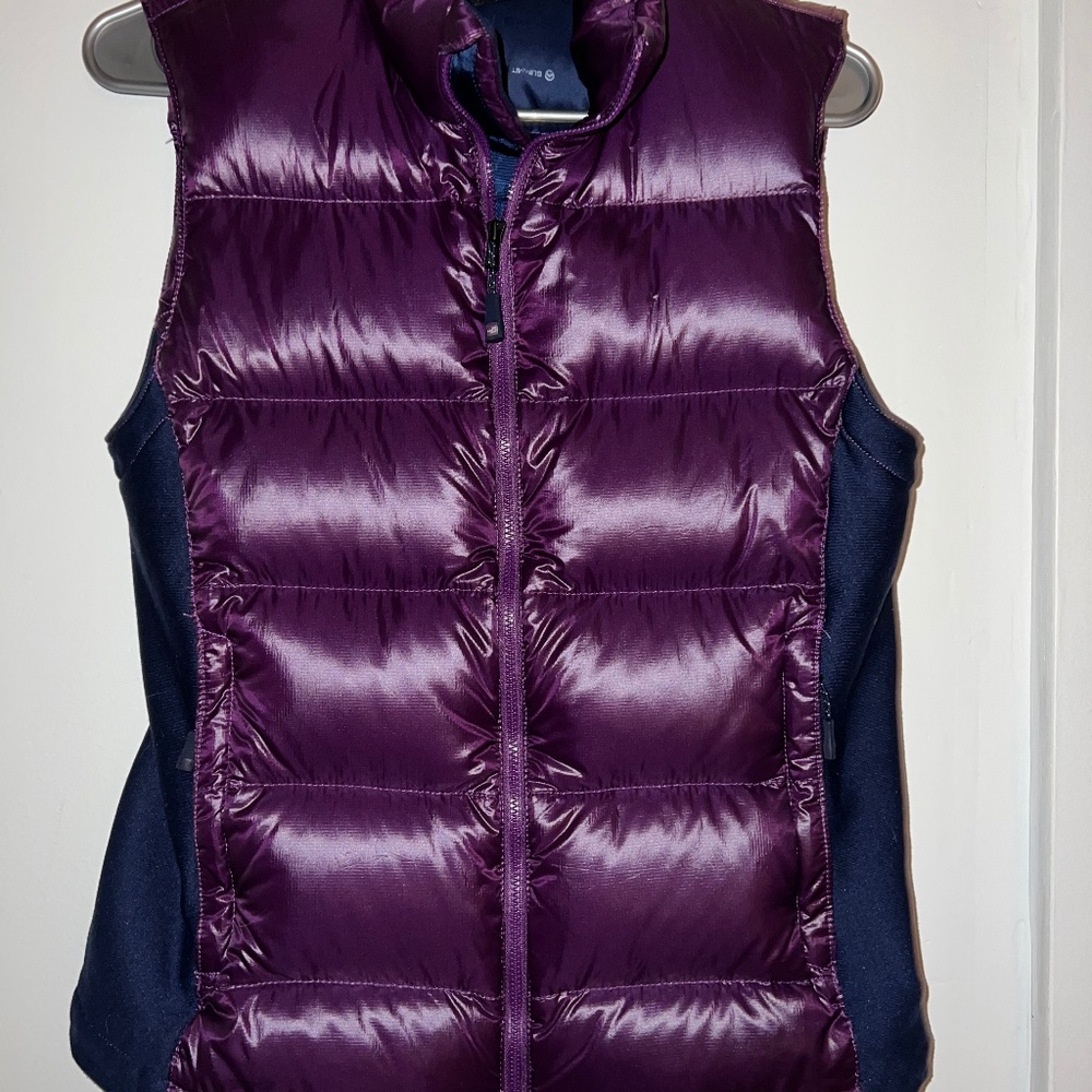 North Face summit series 800 puffer purple& navy blue vest women’s medium